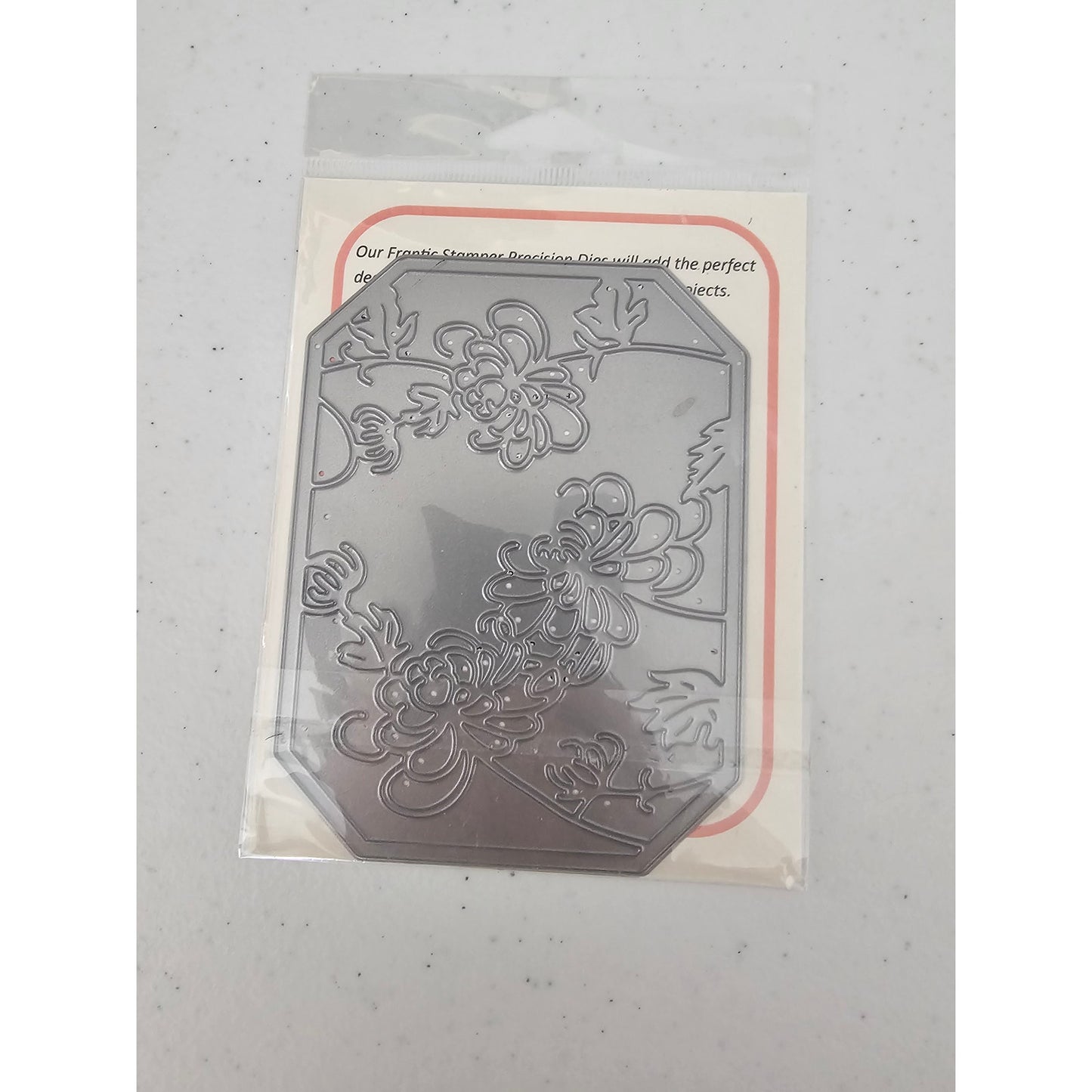 Frantic Stamper Precision Cutting Craft Die Chrysanthemum Card Panel
